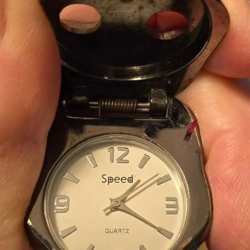 RARE vintage SPEED Skull Head Flip Wristwatch Biker Japan New 2000 Era.